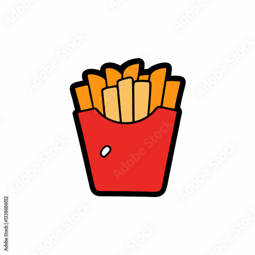french fries vector illustration