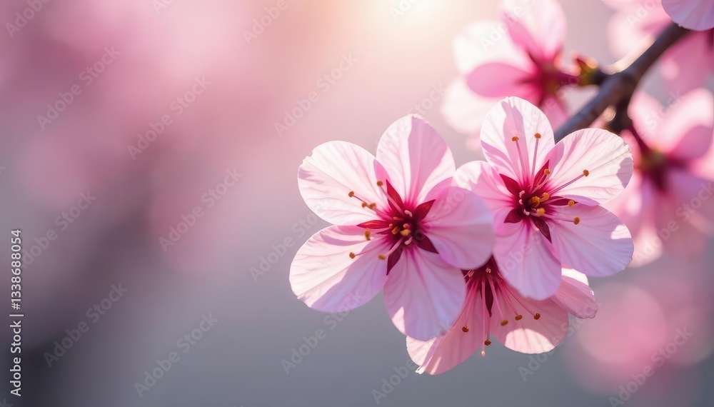 Delicate pink sakura blossoms, soft petals, gentle branch patterns , blossom, branch, illustration Delicate pink sakura blossoms, soft petals, gentle branch patterns , blossom, branch, illustration