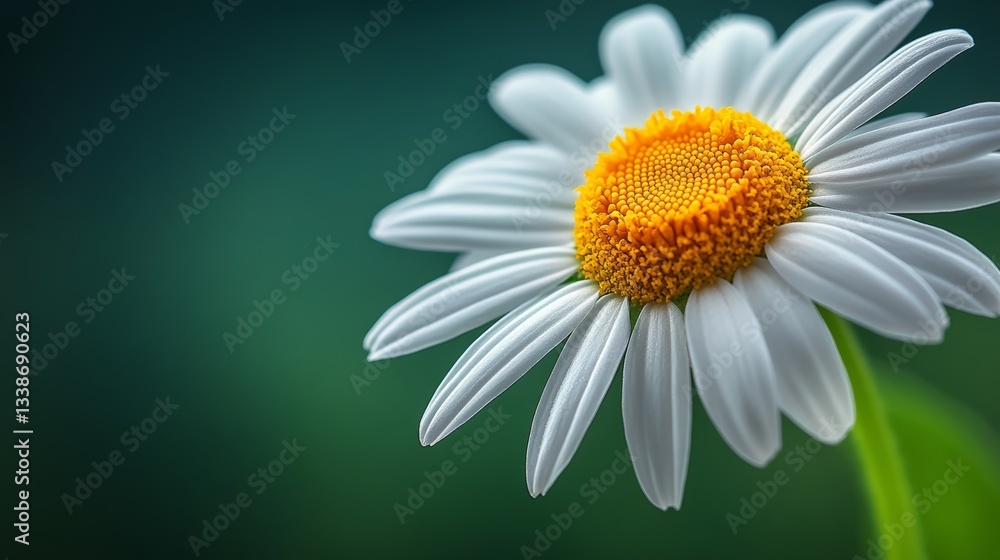 Obraz premium Close up of a white flower with a yellow center