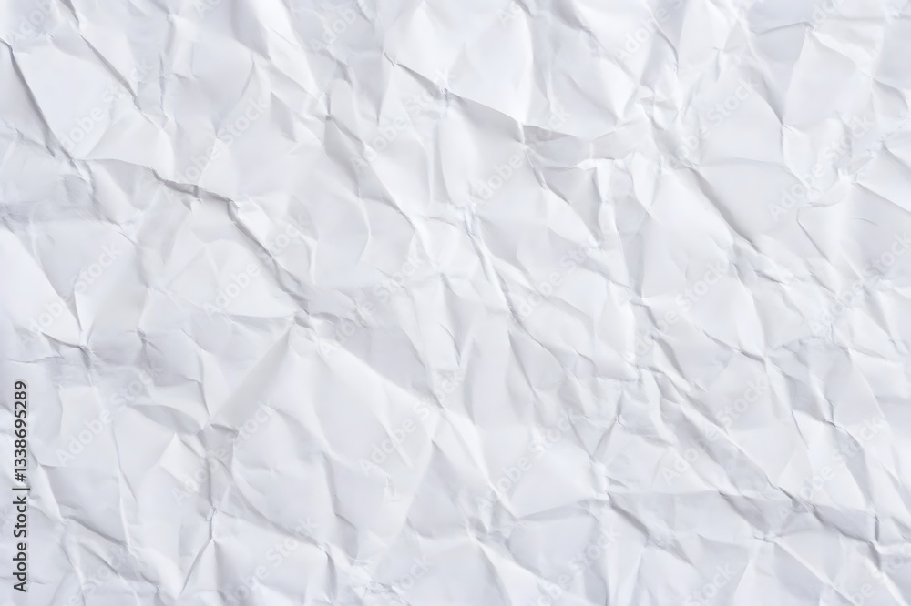Obraz premium White crinkled paper texture background