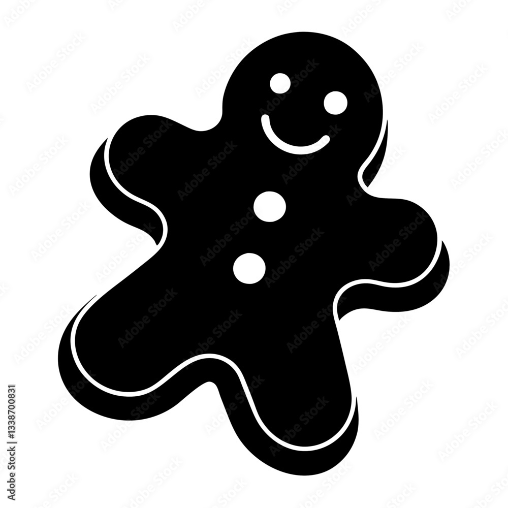 Obraz premium A cute black and white puzzle icon with a fun and cartoonish design