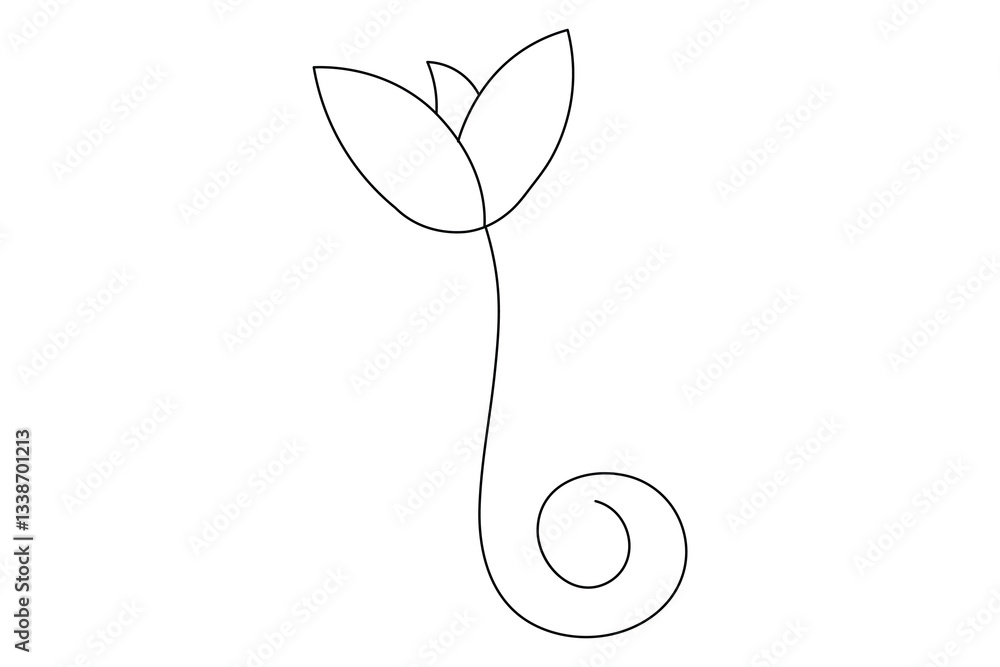 Ecology Sustainable Continuous one line art and out line vector icon Ecology Sustainable Continuous one line art and out line vector icon
