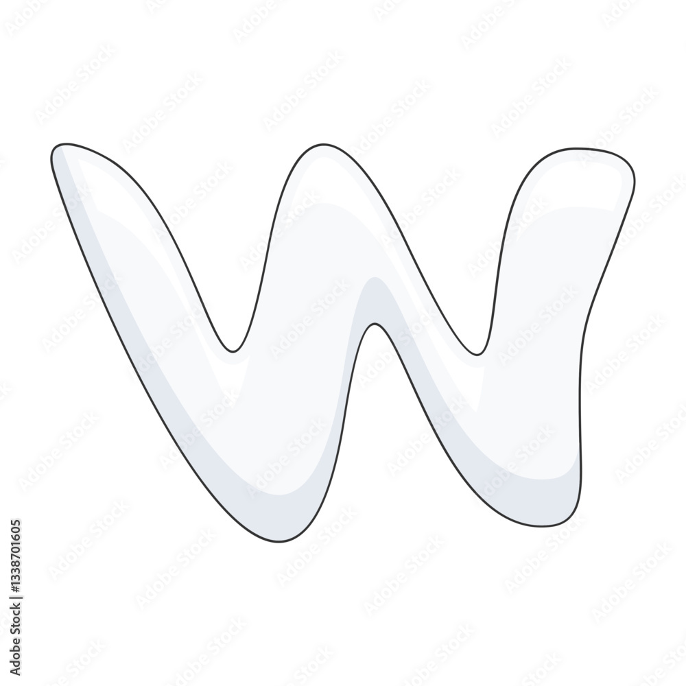 Fototapeta premium X Alphabet Filled Style Element