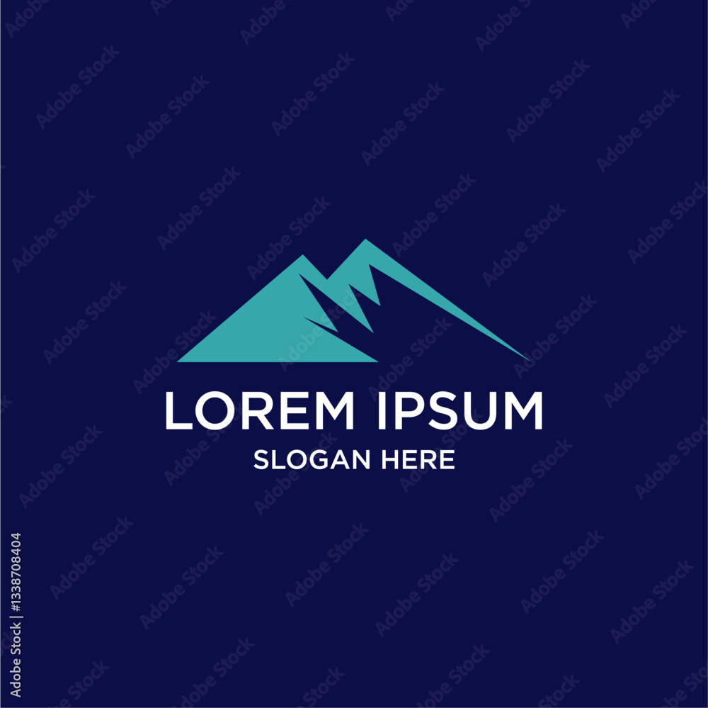 Abstract Pixelated Mountain Logo Design Abstract Pixelated Mountain Logo Design