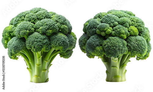Broccoli vegetables set, fresh broccoli isolated