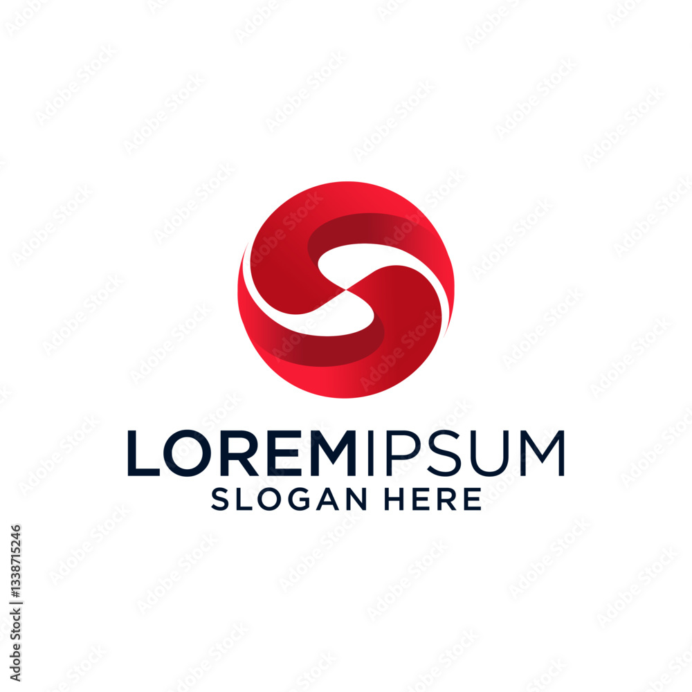 Abstract Red Circle Logo Design Abstract Red Circle Logo Design
