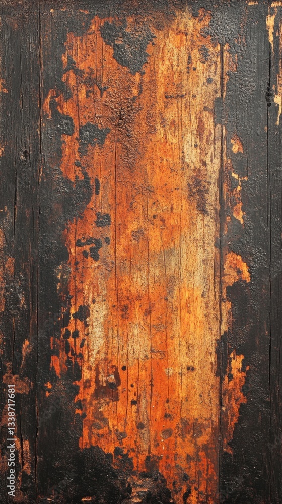 Rustic Wood Texture with Burnt Orange and Black Paint for Backgrounds and Design Elements Rustic Wood Texture with Burnt Orange and Black Paint for Backgrounds and Design Elements