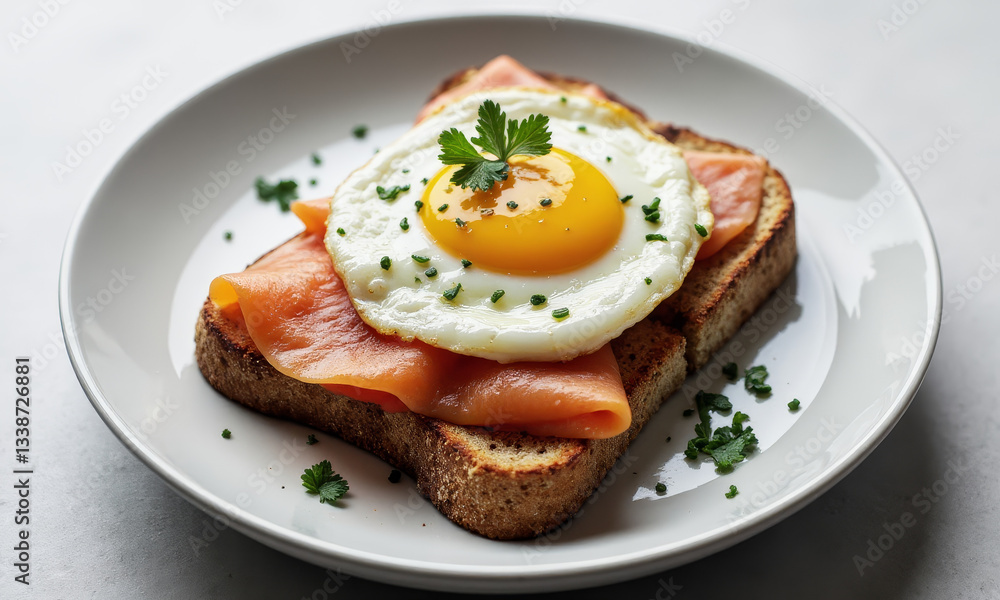 Salmon Egg on Toast Salmon Egg on Toast
