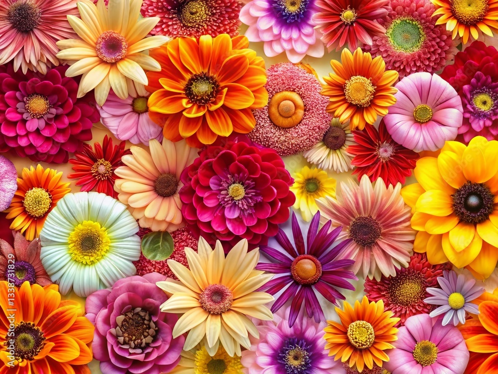 Vibrant Floral Website Header Background: Blooming Flower Pattern for Web Design Vibrant Floral Website Header Background: Blooming Flower Pattern for Web Design