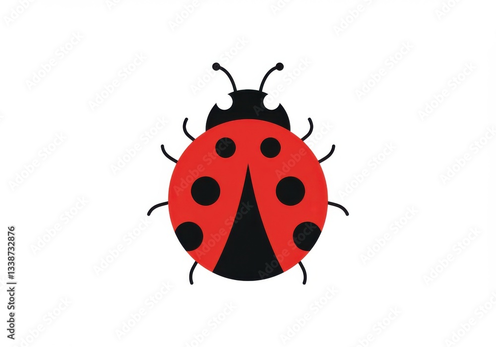 Flying ladybug color icon isolated on transparent background Flying ladybug color icon isolated on transparent background