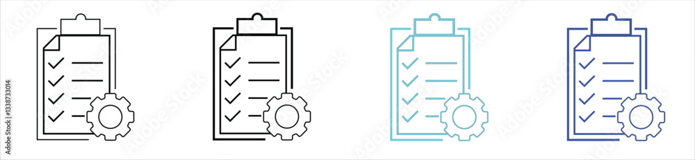 task checklist list icon to do clipboard with gear vector design business goal progress management document symbol illustration. stock vector. eps 10. task checklist list icon to do clipboard with gear vector design business goal progress management document symbol illustration. stock vector. eps 10.