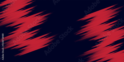 Red halftone dots blue color pattern gradient grunge texture background. Dot pop art comic sport style vector illustration.vector eps10