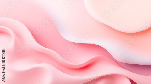 : A simple and elegant liquid background with smooth flowing shapes, soft gradients, and a modern minimalist aesthetic. Perfect for a stylish wallpaper, Created by Generative AI