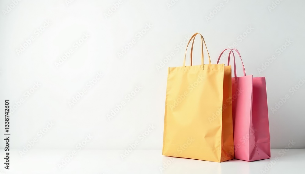 Stylish reusable canvas shopping bag, white background , blank, online shopping Stylish reusable canvas shopping bag, white background , blank, online shopping