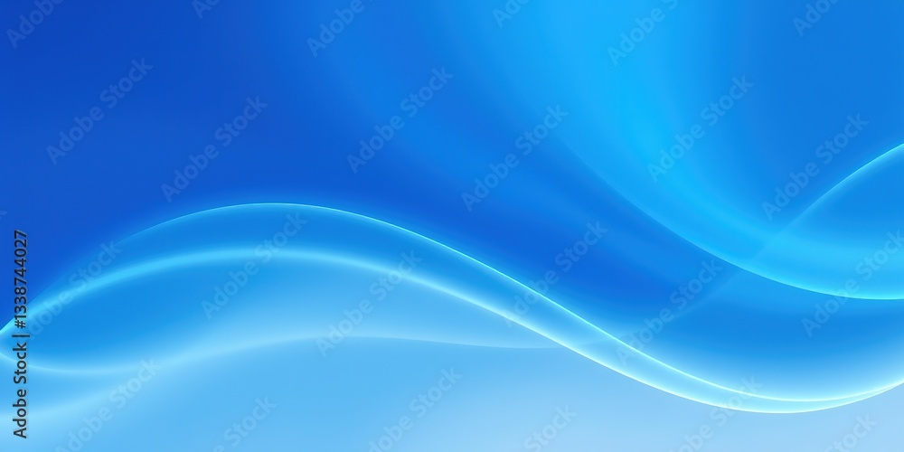 Fototapeta premium Smooth Blue Lines Abstract Background Design
