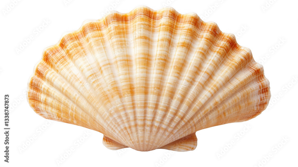 a single, large shell on a white background for design a single, large shell on a white background for design