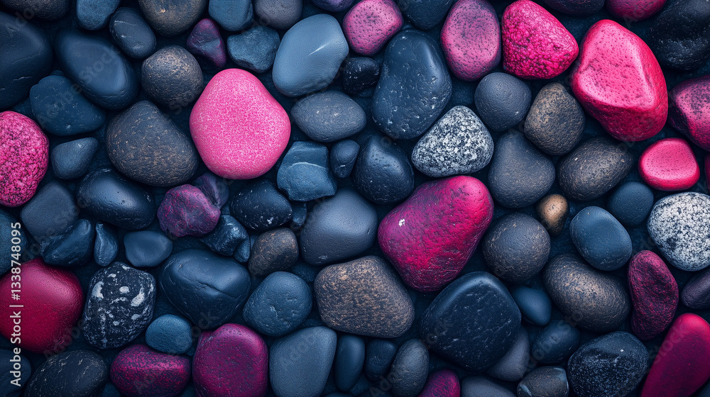 Dark and pink pebbles Dark and pink pebbles
