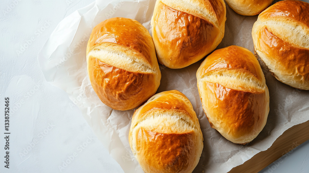 The soft, golden dough of the brioches promises a delicious, fresh-baked treat once heated.
The soft, golden dough of the brioches promises a delicious, fresh-baked treat once heated.