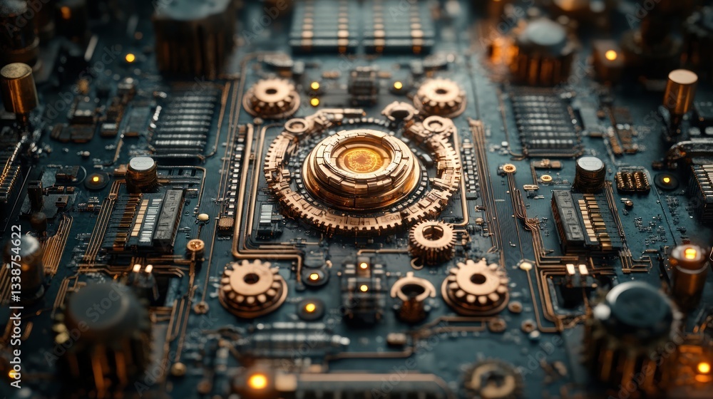 Steampunk Circuitry: A Futuristic Mechanical Marvel Steampunk Circuitry: A Futuristic Mechanical Marvel