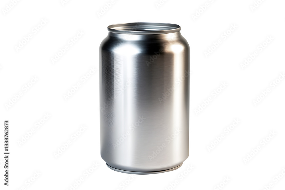 Aluminum silver small soda can isolated on cut out PNG or transparent background. Realistic bottle soft drink template pattern. Composition suitable for advertising and brand purposes. Aluminum silver small soda can isolated on cut out PNG or transparent background. Realistic bottle soft drink template pattern. Composition suitable for advertising and brand purposes.