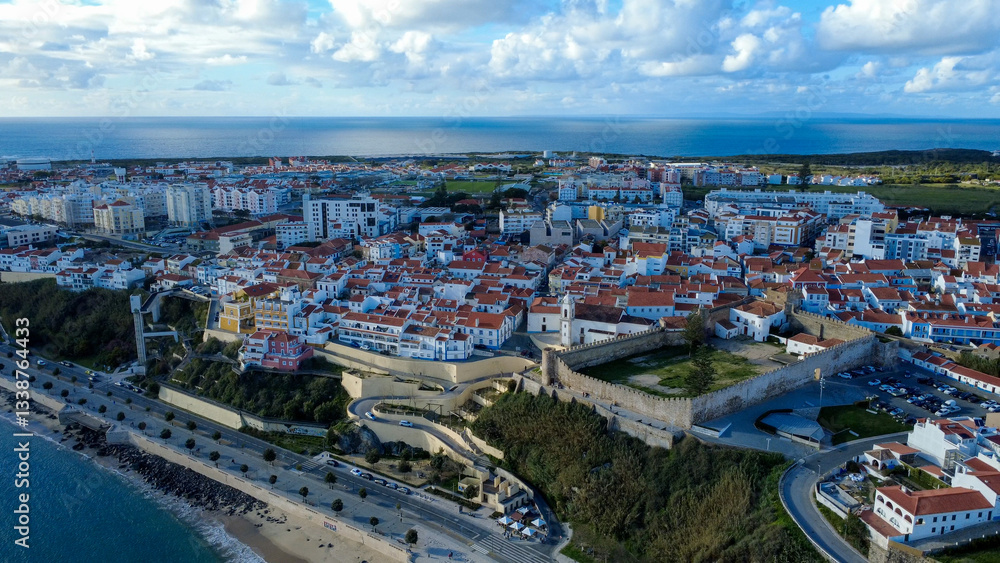 Fototapeta premium Vista aérea da baía de Sines , Portugal