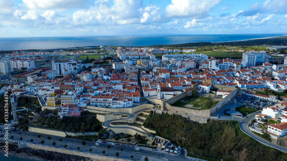 Fototapeta premium Vista aérea da baía de Sines , Portugal