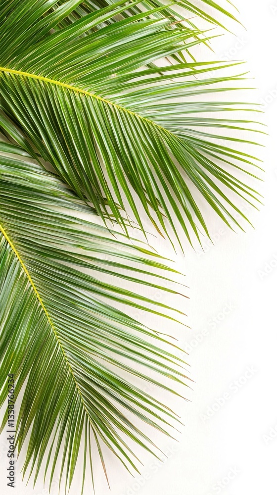 Naklejka premium palm tree leaves
