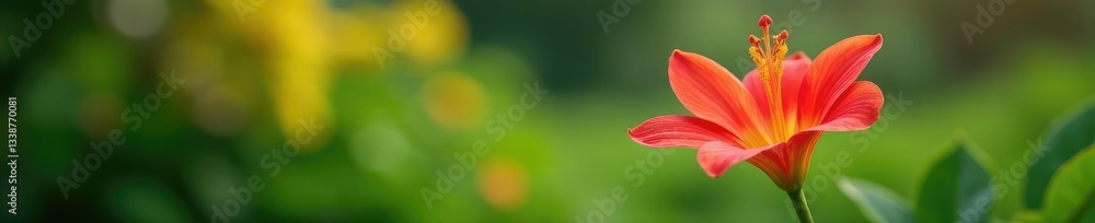 Butea monosperma flowers in garden amidst greenery, flower in garden, plant