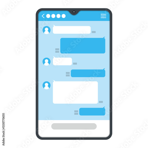 メッセージアプリのチャット画面