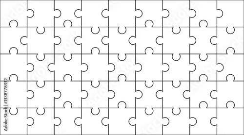 Puzzle background vector. Jigsaw game pattern