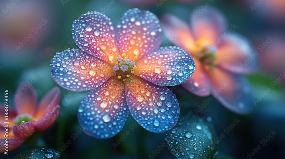 Vibrant Dew-Kissed Blooms: A Symphony of Color and Serenity Vibrant Dew-Kissed Blooms: A Symphony of Color and Serenity