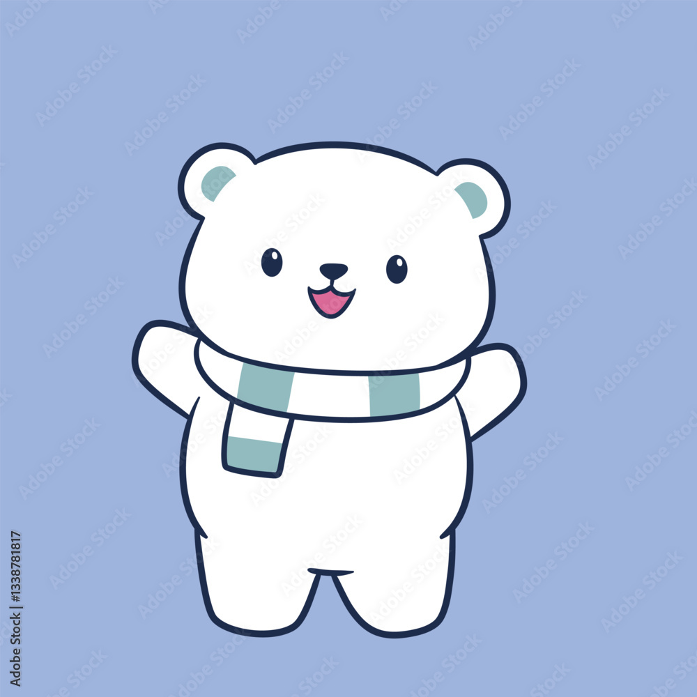 Cute and adorable Polar Bear Character Illustration Cute and adorable Polar Bear Character Illustration