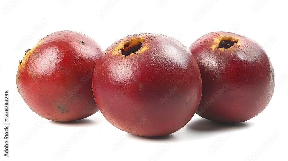 Obraz premium two red apples isolated, two red apples,three red apples.