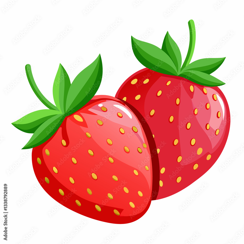 Obraz premium strawberry isolated on white background