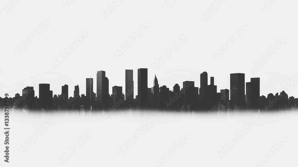 Naklejka premium City Skyline Silhouette.