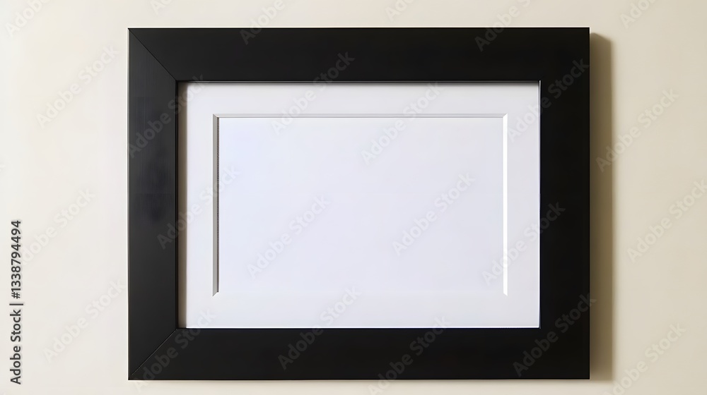 Elegant Black Frame Mockup Minimalist Empty Picture Frame Elegant Black Frame Mockup Minimalist Empty Picture Frame