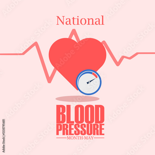 vector graphic of National Blood Pressure Month ideal for National Blood Pressure Month celebration.