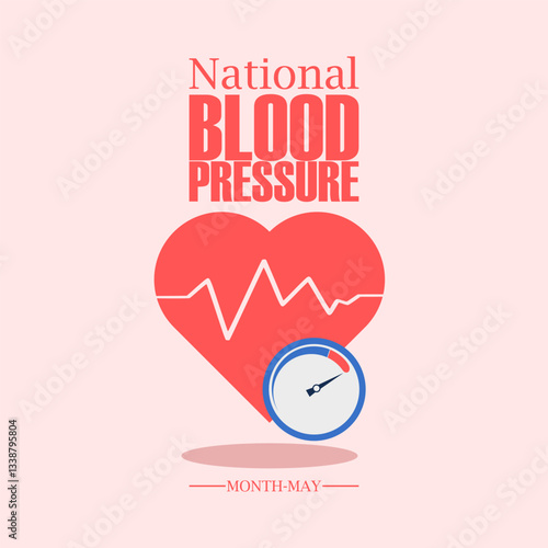 vector graphic of National Blood Pressure Month ideal for National Blood Pressure Month celebration.