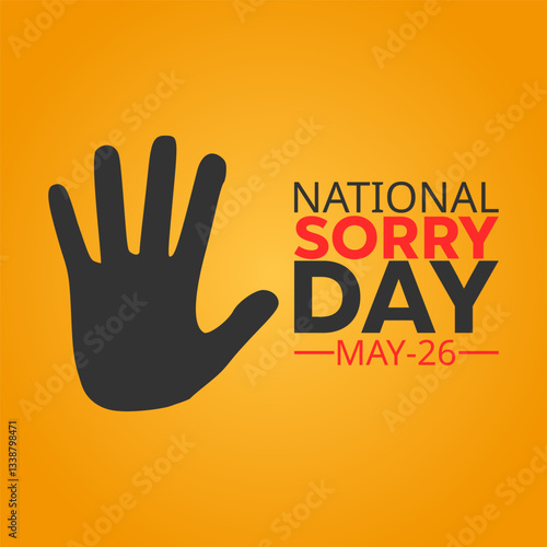 Vector graphic of National Sorry Day ideal for National Sorry Day celebration.