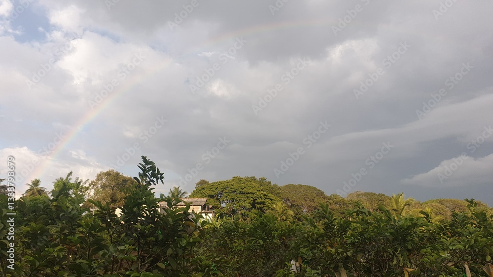 Obraz premium rainbow in the mountains