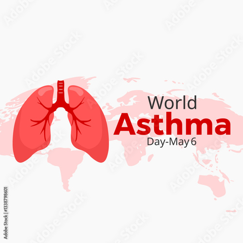 Vector graphic of World Asthma Day ideal for World Asthma Day celebration.