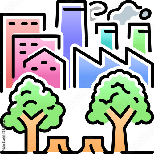 Urban Sprawl  icon logo