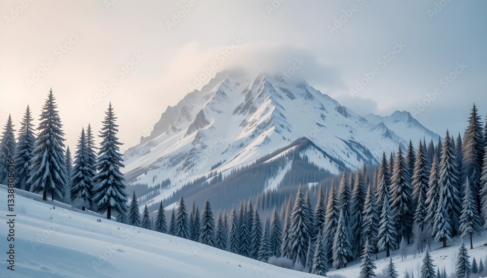 Obraz premium winter mountain landscape
