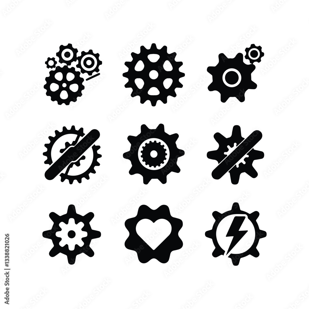 Gear solic icon Cog Gear icon vector flat sign isolated on white Gear setting icon set. Cog wheel icon. Gear wheel icon. Gear setting icon collection gear icon Gear solic icon Cog Gear icon vector flat sign isolated on white Gear setting icon set. Cog wheel icon. Gear wheel icon. Gear setting icon collection gear icon