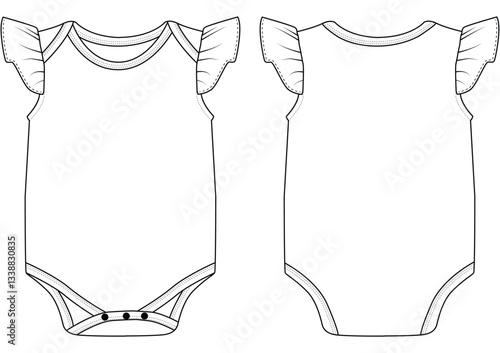 BABY GIRL Over Printed Bodysuit BASIC VECTOR illustration DESIGN