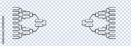 Tournament Bracket Chart Transparent Background Vector