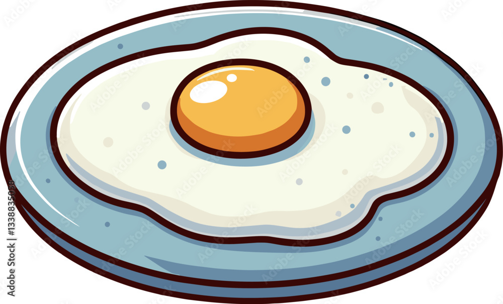シンプルな目玉焼きのイラスト シンプルな目玉焼きのイラスト