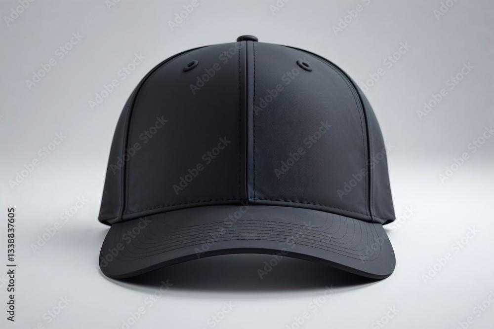 Fototapeta premium Black cap mockup photograph with isolated background