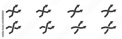 Abstract Geometric Symbols – Minimalist Black Design on Light Background