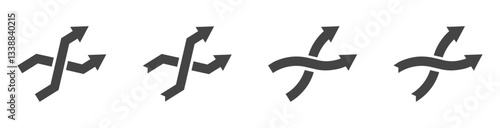 Abstract Geometric Symbols – Minimalist Black Design on Light Background